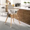 WEBABY - Chaise haute évolutive pour repas bébé Blanc et Voir les images du produit 8