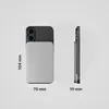 A size chart showing a phone and a power bank with dimensions. Produktbild-Vorschau