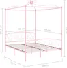 vidaXL Himmelbett-Gestell Rosa Metall 160 x 200 cm Produktbild-Vorschau 5