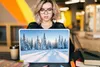 MuchoWow® Laptop Aufkleber Sticker Cover Wald - Schnee - Produktbild-Vorschau 5
