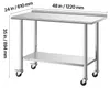 Tavolo in acciaio inossidabile VEVOR Gastro 1220 x 610 x Anteprima dell’immagine prodotto 8