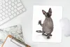MuchoWow® Mauspad Mousepad Eine kratzende Sphynx auf weißem Produktbild-Vorschau 5