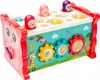 A colorful, interactive toy box with animal figures and gears. Podgląd zdjęcia produktu