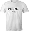 Merde Paris Herren T-Shirt Fun-Shirt Moonworks® weiß XS Produktbild-Vorschau 1