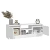 vidaXL Armoire TV avec porte blanc 102x30x36 cm - Meuble TV Voir les images du produit 5