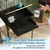 PawHut Cage à oiseaux sur pied, volière sur roulettes avec Voir les images du produit 4