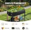 SucceBuy letto da giardino rialzato, fioriera in metallo Anteprima dell’immagine prodotto 3