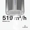 KlarsteinBeretta, okap kuchenny wyspowy, Ø 35 cm, LED, 650 Podgląd zdjęcia produktu 4