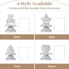 Kerzenhalter Set weiß Metall Deko Weihnachten Hirsch 8cm Produktbild-Vorschau 6