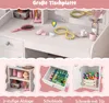 2 in 1 Schminktisch Kinder mit Hocker und LED-Spiegel, Produktbild-Vorschau 2