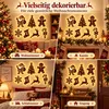LED Rentier Weihnachtsdeko 7er Set, 3D Holz Rentier Lichter Produktbild-Vorschau 6