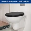 WC-Sitz O Form, 45 x 37.5 cm, Schwarz, Duroplast Produktbild-Vorschau 3