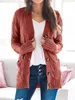 ASKSA Damen Strickjacke Strickpulli Langarm mit Taschen Produktbild-Vorschau 2