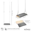 MAMOI® Holzschaukel mit Samtsitz, Schaukelbrett, Produktbild-Vorschau 2