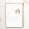 Mond Regenbogen Wolke Boho Bilder 3er Set DIN A4 Produktbild-Vorschau 2