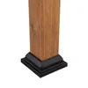 Close-up of the base of a wooden post with a black decorative base. Produktbild-Vorschau