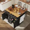 OKWISH Îlot De Cuisine Mobile Avec Grand Espace De Voir les images du produit 1