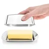 com-four® Butterdose Edelstahl - Große Butterglocke aus Produktbild-Vorschau 5