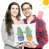 Mr. & Mrs. Panda Kissen 40x40 Kaktus Liebe - Weiß - Produktbild-Vorschau 4