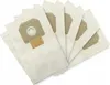 A stack of white paper vacuum cleaner bags with cardboard attachments. Voir les images du produit