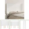 The Living Store Kopfteil mit Ohren Weiß 147x16x118/128 cm Produktbild-Vorschau 1