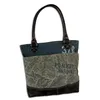 Sunsa Vintage Shopper. Płócienna torba na ramię ze skórą. Podgląd zdjęcia produktu 11