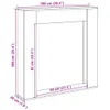 Kaminumrandung Räuchereiche 100x20x100 cm Holzwerkstoff Produktbild-Vorschau 9