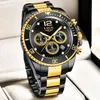 LIGE UG-23707 Herrenuhr Schwarz/Gold - Stilvoll & Robust Produktbild-Vorschau 2