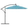 The Living Store Sonnenschirm mit Stahlmast Blau Produktbild-Vorschau 5