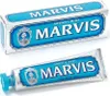 A box and tube of Marvis Aquatic Mint toothpaste are shown against a white background. Náhled obrázku produktu