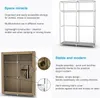 Intirilife Faltschrank 108x170x45 cm in CRÈME BEIGE - mit Produktbild-Vorschau 3