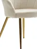 Chaise de salle à manger tulipe velours blanc | Wohnling Voir les images du produit 5