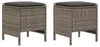 vidaXL Tabourets de jardin, lot de 2, gris et gris foncé, Voir les images du produit 1