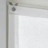 Raffrollo mit Ösen Brondy weiss halbtransparent Leinenoptik Produktbild-Vorschau 2