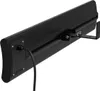 The back view of a black infrared patio heater mounted on a bracket. Produktbild-Vorschau