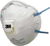 A white respirator mask with a blue strap and a white valve with a black 3M logo. Produktbild-Vorschau