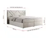 MKS MEBLE Boxspringbett 160x200 mit Matratze H3 und Produktbild-Vorschau 6