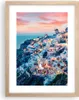 Gerahmtes Poster - Rahmen in heller Eiche - Santorini Produktbild-Vorschau 1