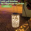 Solar Gartenlaterne 2er Set, Metall weiß, warmweiß LED, Produktbild-Vorschau 5