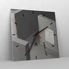 Wanduhr - Quadrat - Glasuhr - Labyrinth Grau Verloren - Produktbild-Vorschau 4