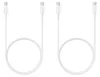 2x Schnell-Ladekabel USB-C 1m 5A weiß für Xiaomi Poco C65 Produktbild-Vorschau 1