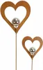 2x Gartenstecker "Herz" aus Metall in Rost Optik, mit Produktbild-Vorschau 3