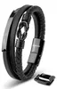 SERASAR | Bracciale da uomo in pelle [Proud] in acciaio Anteprima dell’immagine prodotto 1