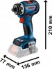 A cordless drill is shown on a white background with dimensions indicated. Voir les images du produit