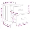 VidaXL 340409, Biały, MDF, Drewno sosnowe, HAMAR, 400 mm, Podgląd zdjęcia produktu 8