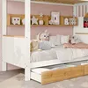 Lit superposé Sweiko, Riche espace de rangement, Cadre en Voir les images du produit 20