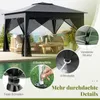 A gazebo set up next to a pool with outdoor furniture inside. Produktbild-Vorschau