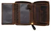 GREENBURRY portafoglio Vintage Zip Around Wallet Brown Anteprima dell’immagine prodotto 5