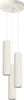Moderne beige runde Pendelleuchte Ø20cm drei Wellrohre für Produktbild-Vorschau 1
