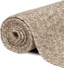 Tapis de salon vidaXL Naturel et blanc 80 x 300 cm Jute Voir les images du produit 1